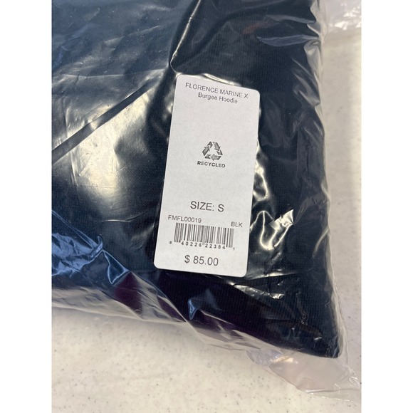 NEW! Florence Marine X Size Small Burgee 2.0 Hoodie Black $85 Organic Cotton - Picture 11 of 11